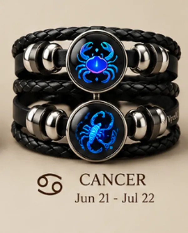 Vyralu_Black_And_Blue_Faux_Leather_Cancer_Zodiac_Crab_Charm_Bracelet_Set