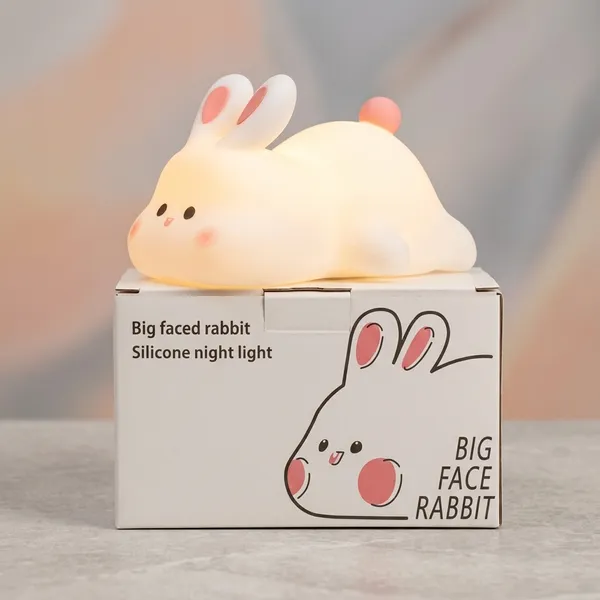 Vyralu_White_Rabbit_Silicone_Led_Night_Light_For_Kids_Room