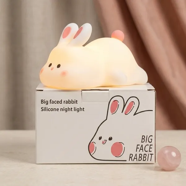 Vyralu_White_Rabbit_Silicone_Led_Night_Light_For_Kids_Room