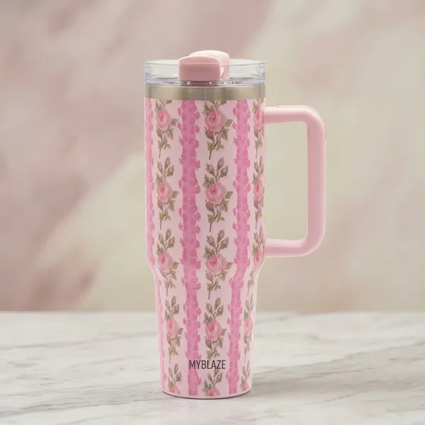 Vyralu_Pink_Stainless_Steel_Floral_Print_Insulated_Travel_Tumbler_1200_Ml