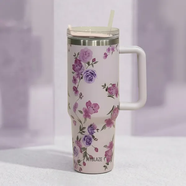 Vyralu_Purple_Stainless_Steel_Floral_Print_Insulated_Travel_Tumbler_1200_Ml