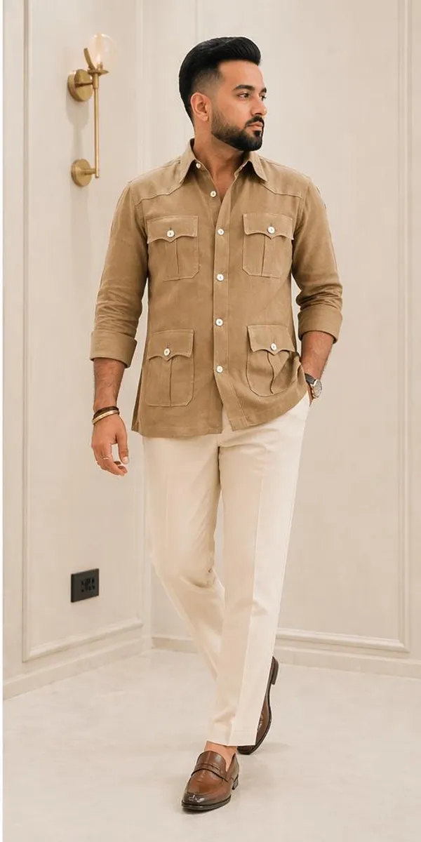 Khakhi_Blended_Linen_Hunter_Shirt