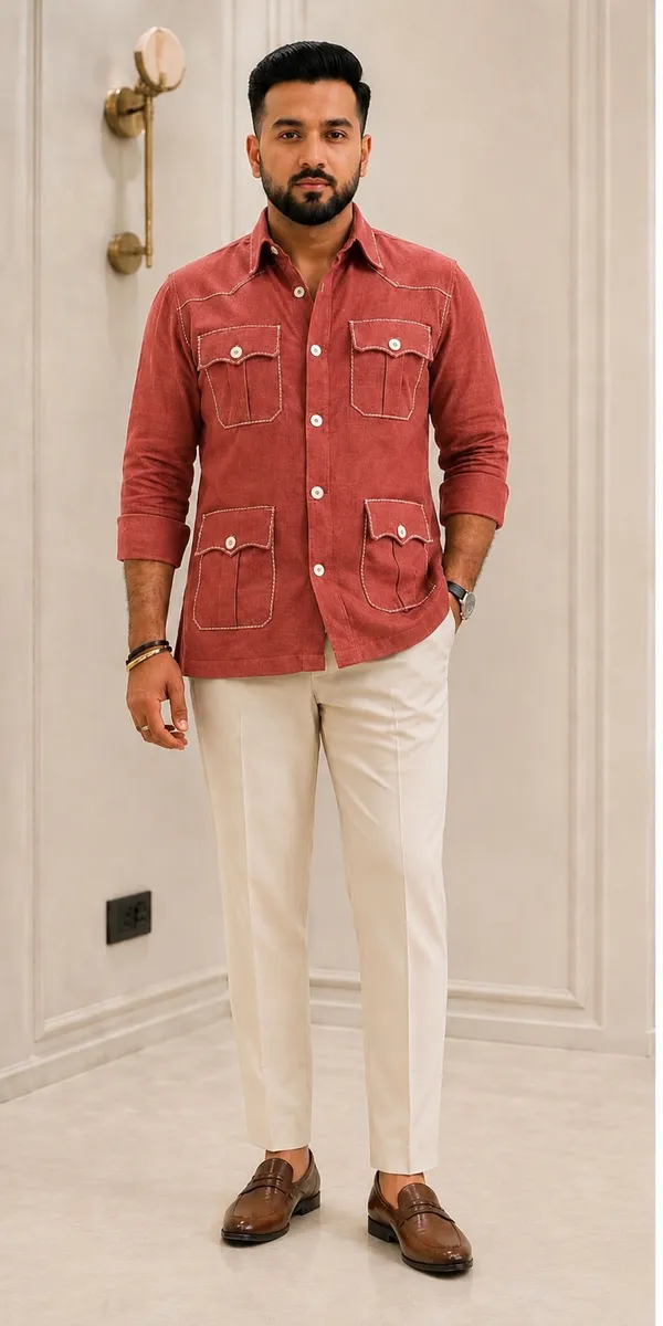 Rust_Pure_Linen_Hunter_Shirt_