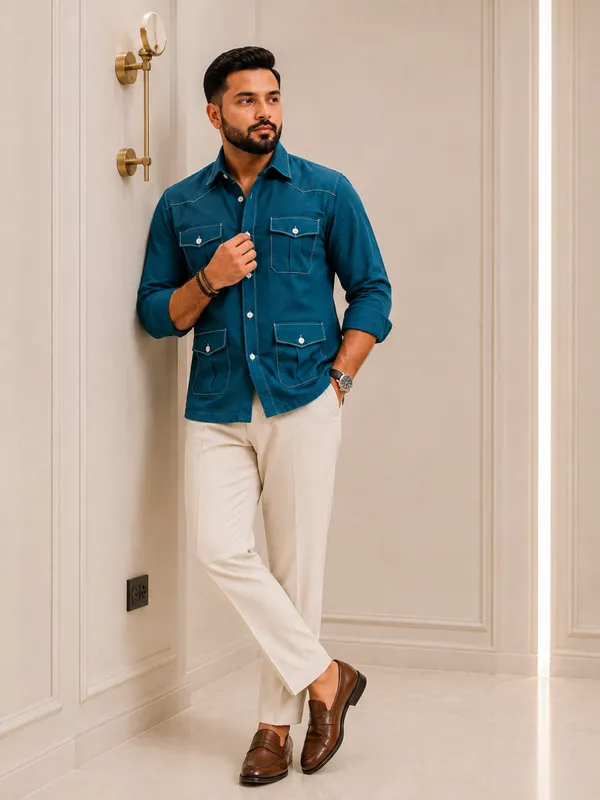 Turquoise_Blended_Linen_Hunter_Shirt