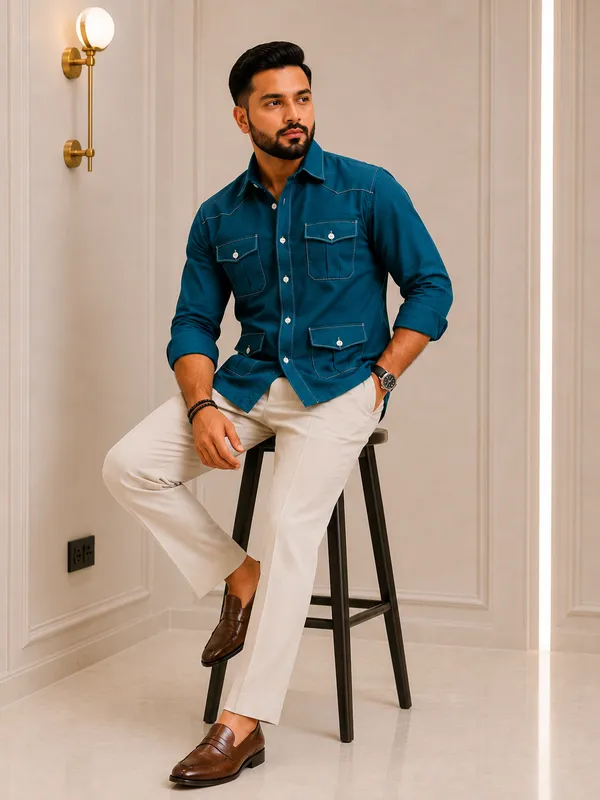 Turquoise_Blended_Linen_Hunter_Shirt