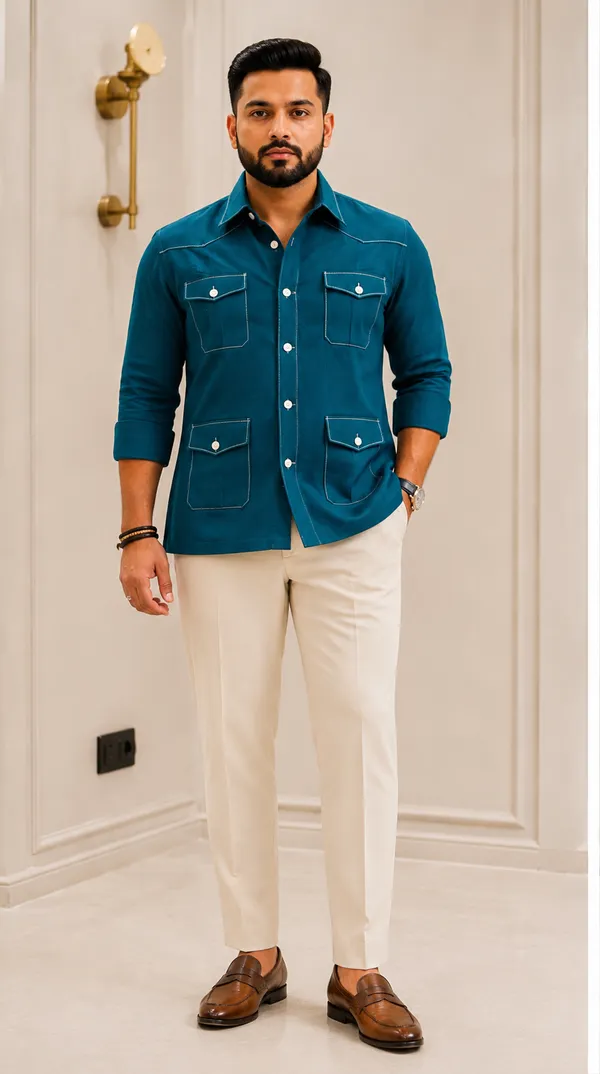 Turquoise_Blended_Linen_Hunter_Shirt