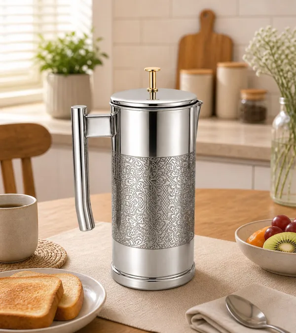 Golden-Silver_And_Silver_Steel_Serving_Jug_Duo_2L