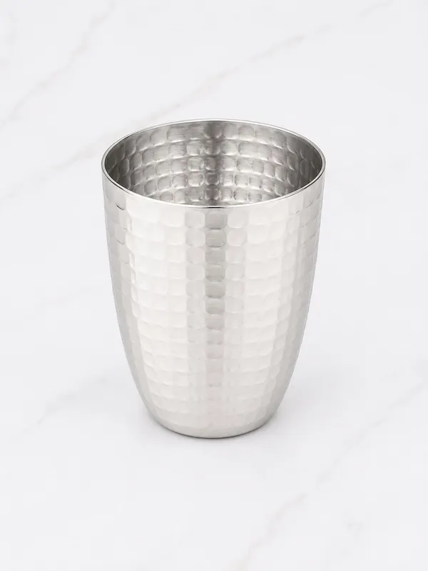 Silver_Steel_Hammered_Finish_Drinking_Glass_Set_Of_6