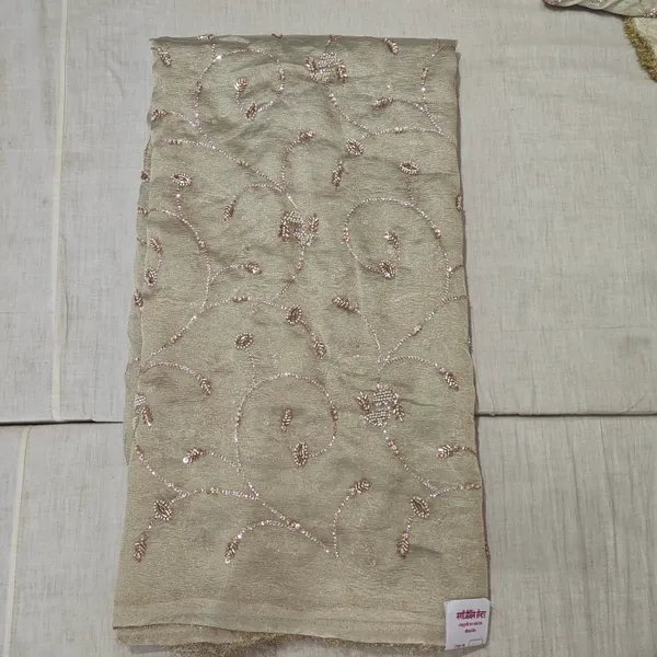 Beige_Kanjivaram_Tissue_With_Hand_Work_Unstitched_Material_For_Women