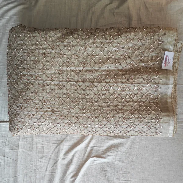 Beige_Tissue_With_Hand_Work_Unstitched_Material_For_Women