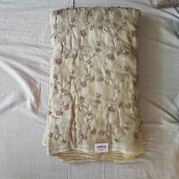 Beige_Tissue_With_Hand_Work_Unstitched_Material_For_Women