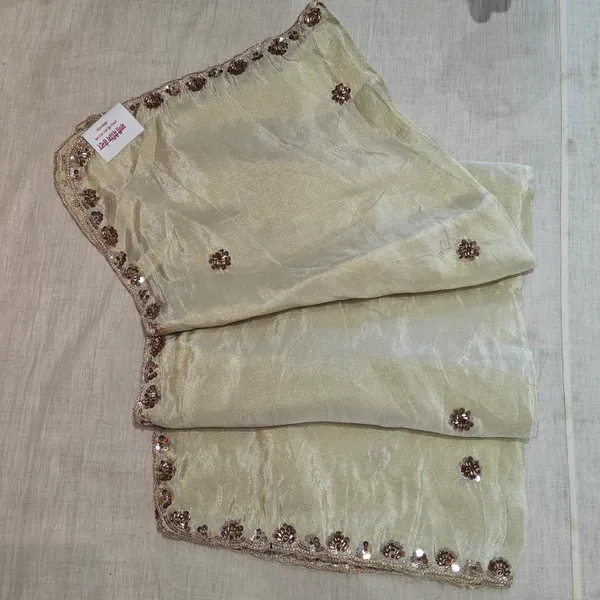Cream_Tissue_With_Hand_Work_Dupatta_For_Women