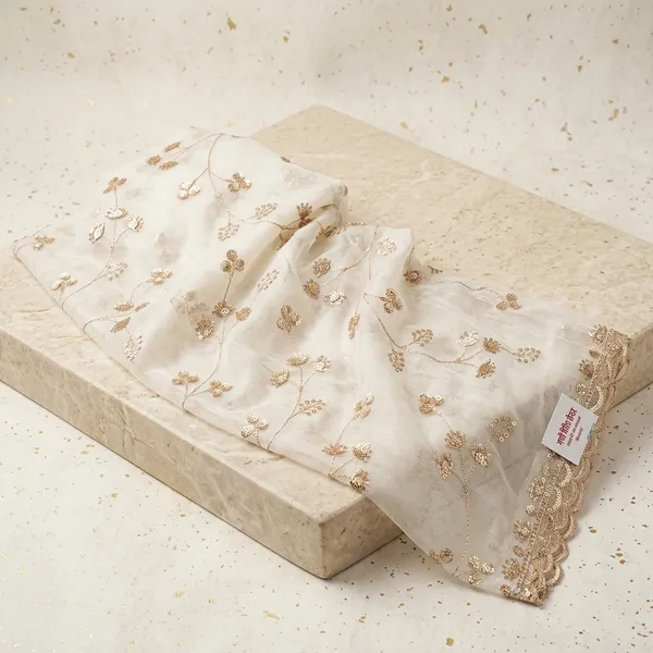 Ivory_Chinon_With_Zari_Work_Dupatta_For_Women