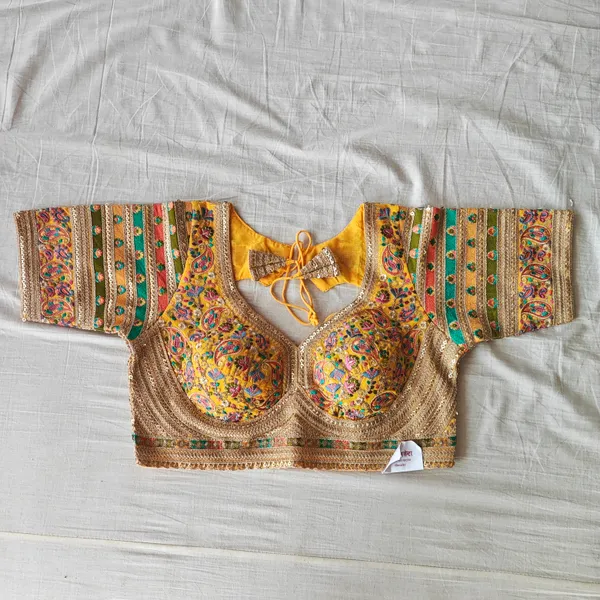 Yellow_Silk_With_Work_Blouse_For_Women