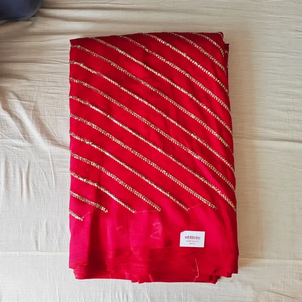 Red_Silk_With_Zari_Work_Unstitched_Material_For_Women