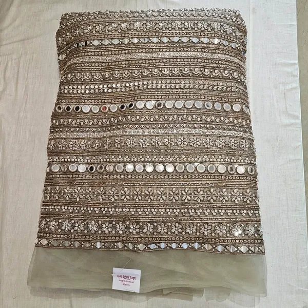 Brown_Net_With_Hand_Work_Unstitched_Material_For_Women