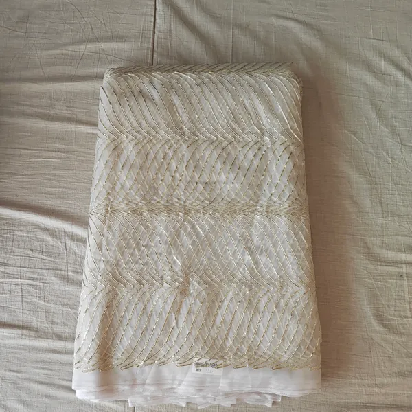 Cream_Organza_With_Gota_Work_Unstitched_Material_For_Women