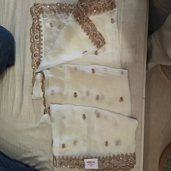 Ivory_Chinon_With_Hand_Work_Dupatta_For_Women