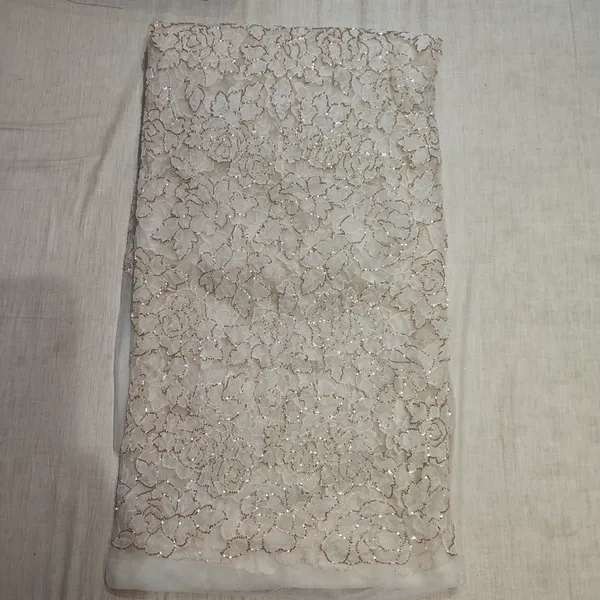 White_Net_With_Hand_Work_Unstitched_Material_For_Women