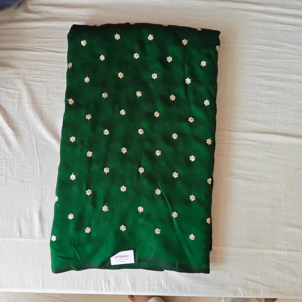 Green_Silk_With_Buti_Work_Unstitched_Material_For_Women