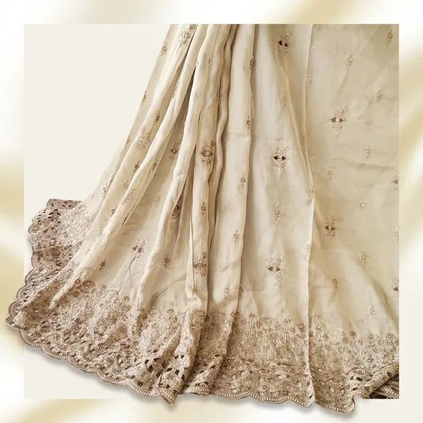 Cream_Tissue_With_Hand_Work_Unstitched_Material_For_Women