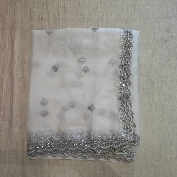 White_Organza_Dupatta_For_Women