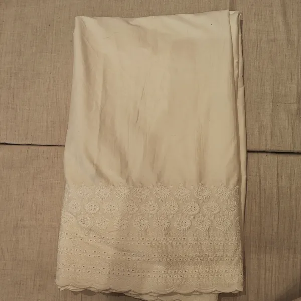 Cream_Chanderi_With_Banarasi_Work_Unstitched_Material_For_Women