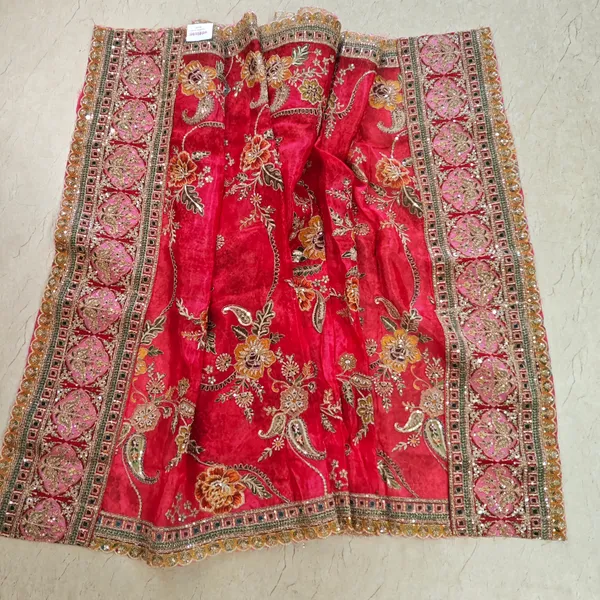 Red_Crepe_With_Poison_Print_Dupatta_For_Women