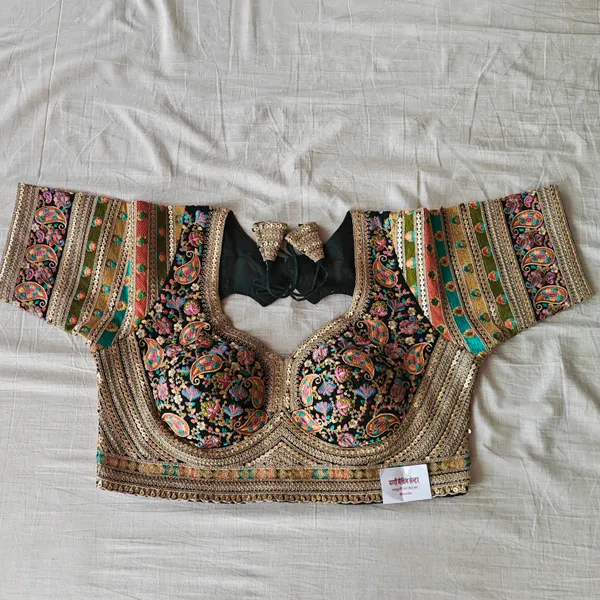 Black_Silk_With_Work_Blouse_For_Women