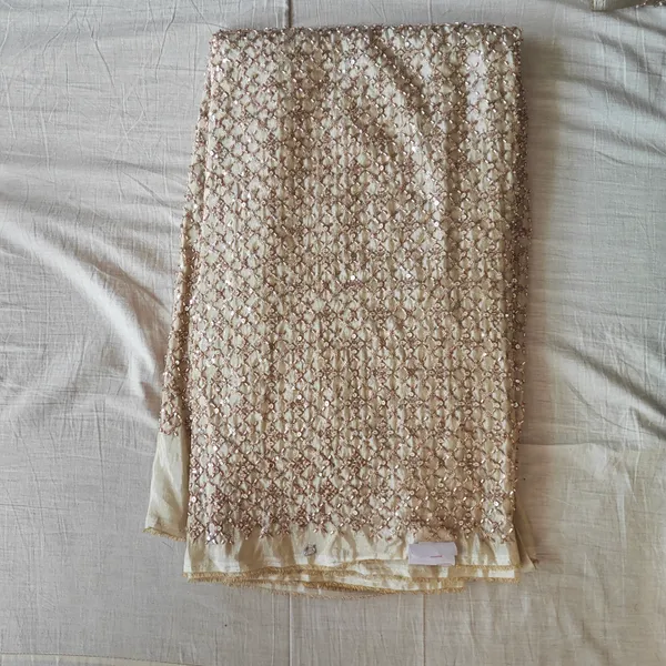 Beige_Tissue_With_Hand_Work_Unstitched_Material_For_Women
