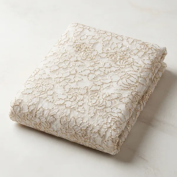White_Net_With_Hand_Work_Unstitched_Material_For_Women