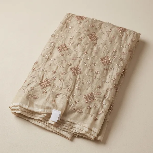 Beige_Tissue_With_Hand_Work_Unstitched_Material_For_Women