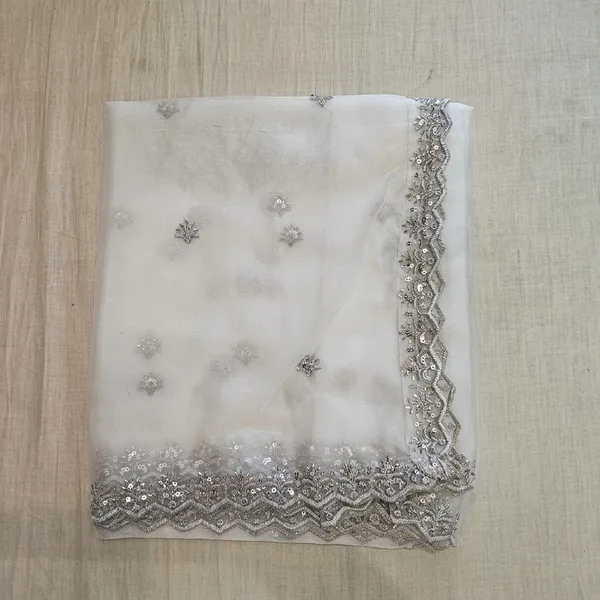White_Organza_Dupatta_For_Women