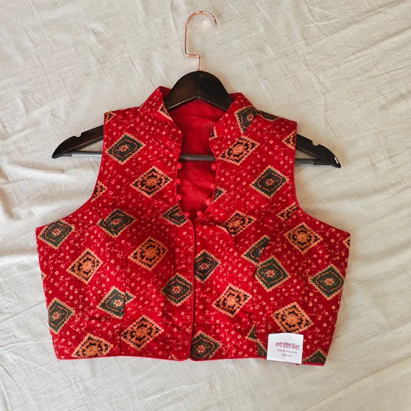 Red_Cotton_Premium_Design_Blouse_For_Women