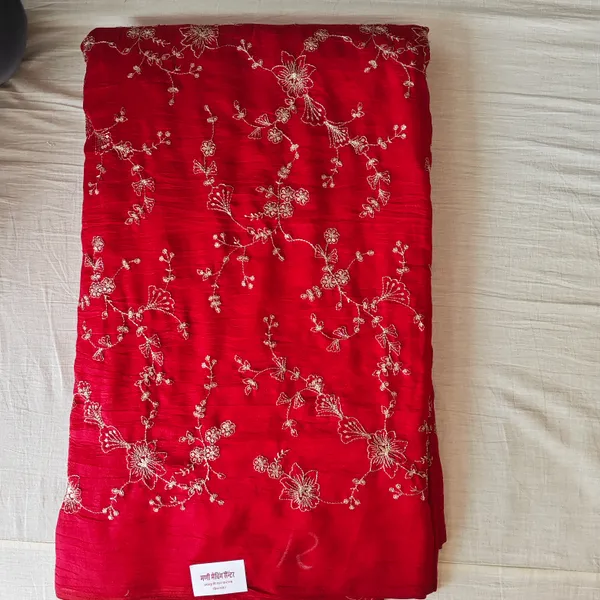 Red_Silk_With_Zari_Work_Unstitched_Material_For_Women