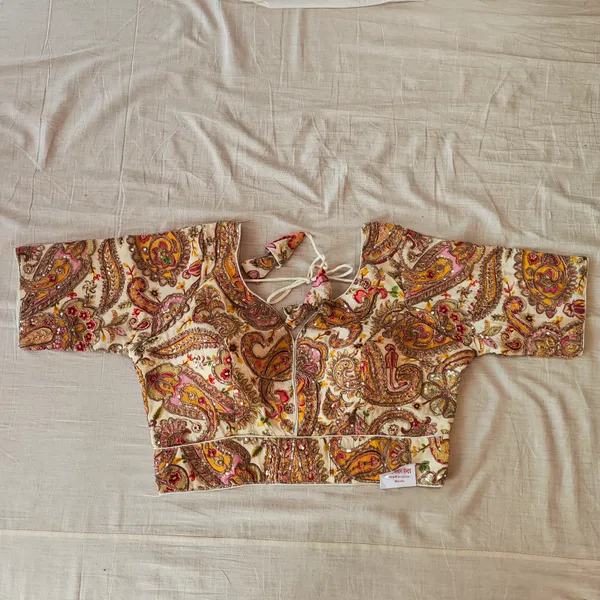 Brown_Silk_With_Multi_Work_Blouse_For_Women