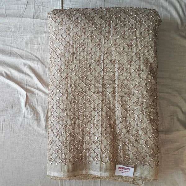 Beige_Tissue_With_Hand_Work_Unstitched_Material_For_Women