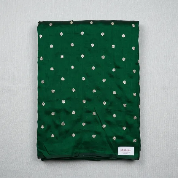 Green_Silk_With_Buti_Work_Unstitched_Material_For_Women