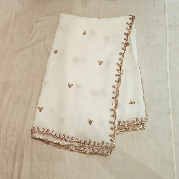 White_Georgette_With_Hand_Work_Dupatta_For_Women