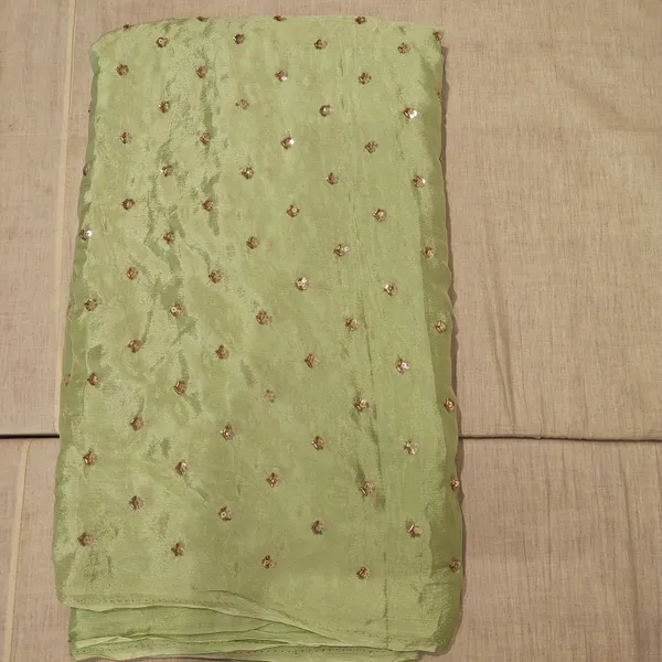 Green_Chinon_With_Hand_Work_Unstitched_Material_For_Women