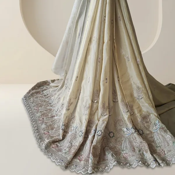 Cream_Tissue_With_Hand_Work_Unstitched_Material_For_Women