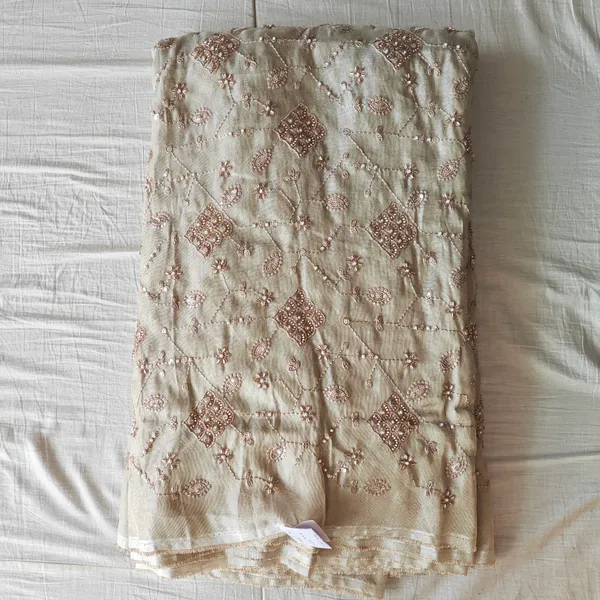 Beige_Tissue_With_Hand_Work_Unstitched_Material_For_Women