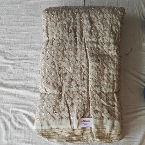 Beige_Tissue_With_Hand_Work_Unstitched_Material_For_Women