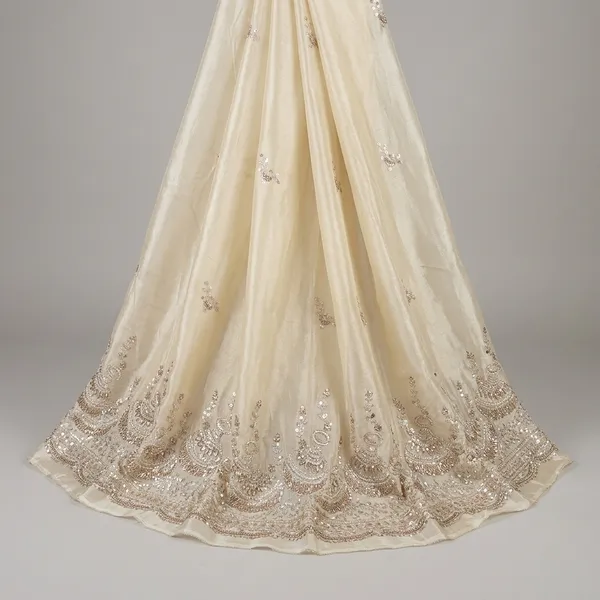 Cream_Tissue_With_Hand_Work_Unstitched_Material_For_Women