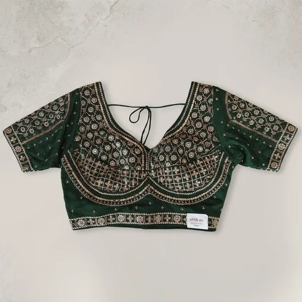 Green_Silk_With_Hand_Work_Blouse_For_Women