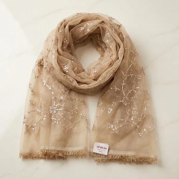 Beige_Tissue_With_Hand_Work_Unstitched_Material_For_Women