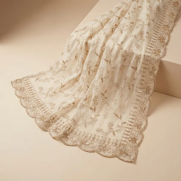Cream_Chinon_With_Work_Dupatta_For_Women