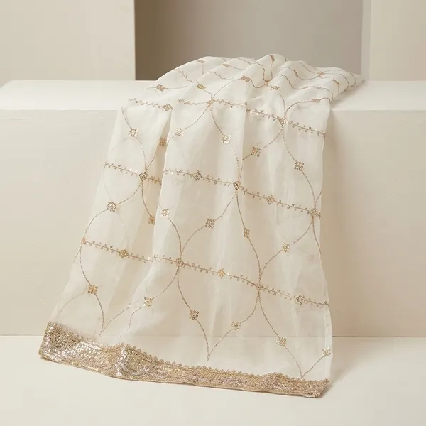 White_Georgette_Dupatta_For_Women