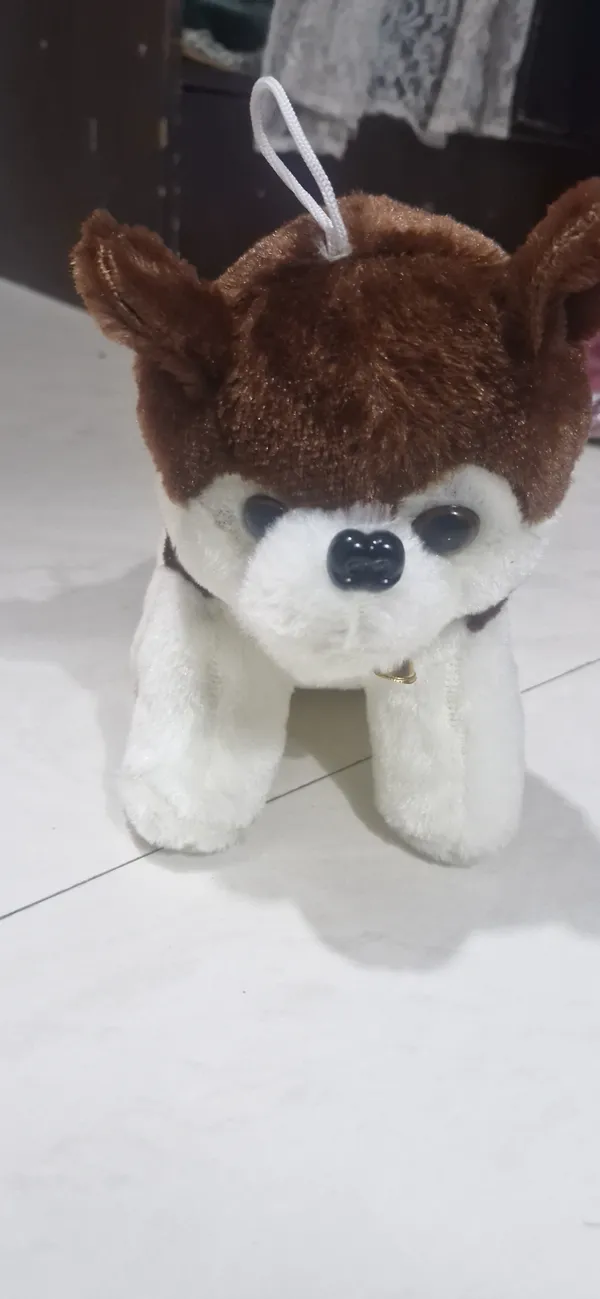 Brown_White_Plush_Dog_Soft_Toy_With_Collar
