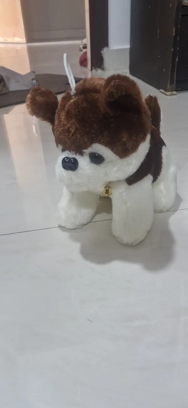 Brown_White_Plush_Dog_Soft_Toy_With_Collar